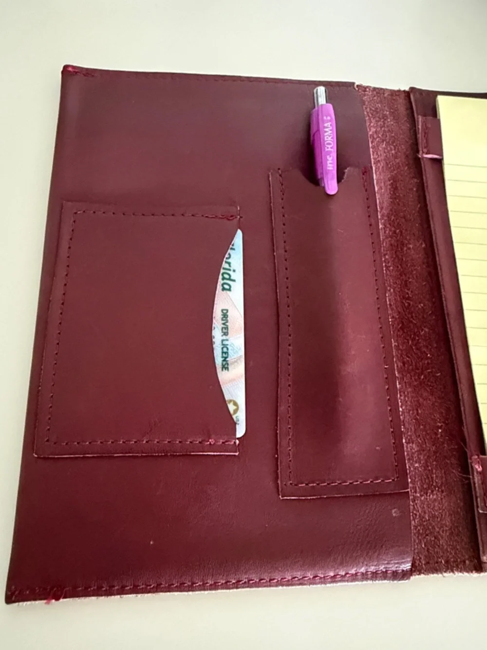 Handmade Leather Notepad and Organizer - Picture 6 of 7
